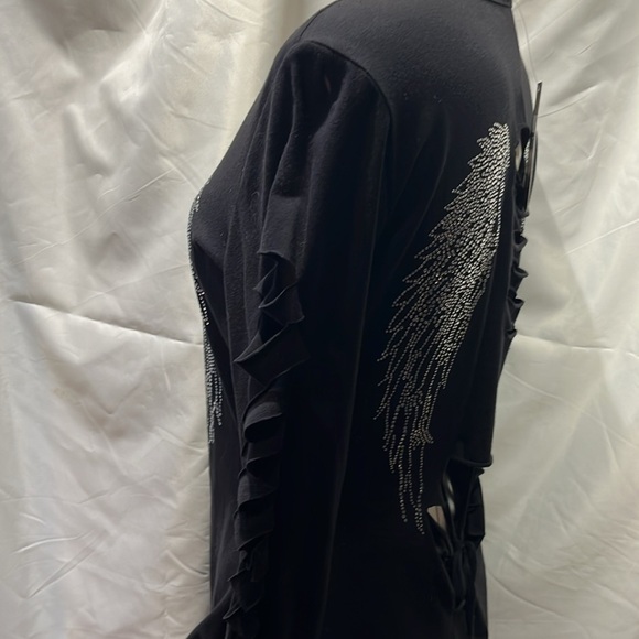 NWT large long sleeve spandex top with cutouts - Picture 3 of 7